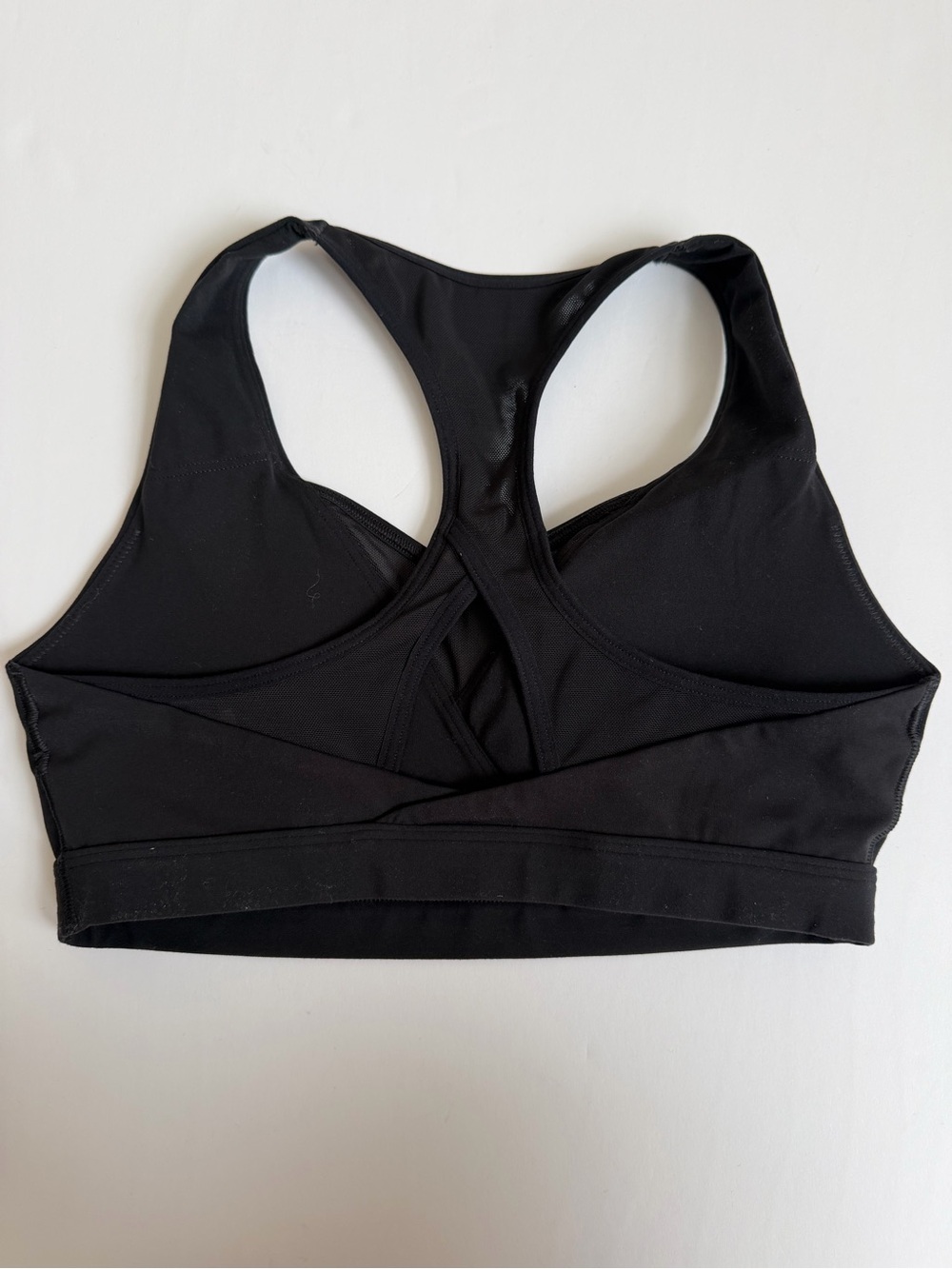 Gymshark Black Mesh Crossback Sports Bra - Picture 2 of 5